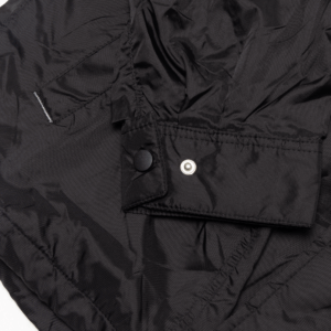black lightweight windbreaker with embroidered 183 logo – ohet clothing
