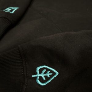 Unisex Oversized Black High Quality Hoodie with nice graphics Embrodery detail of ohet clothing brand and Hous athens. Made in Athens, Greece