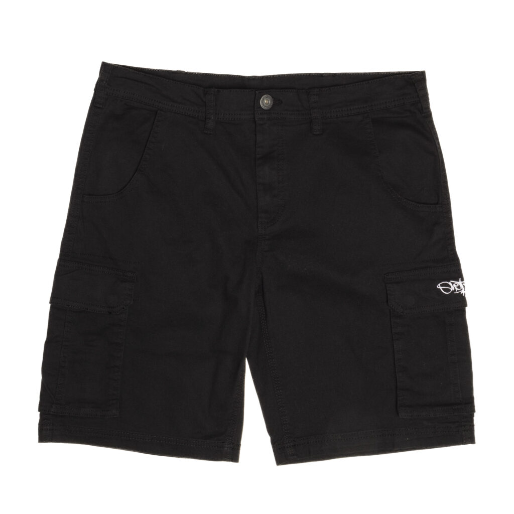 Black Cargo Shorts Tag