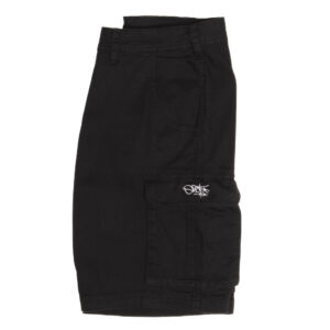 Black “Tag” Cargo Shorts Detail 1