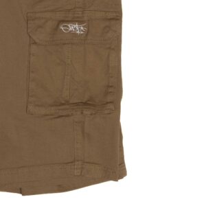 Light Brown Cargo Shorts Tag Logo