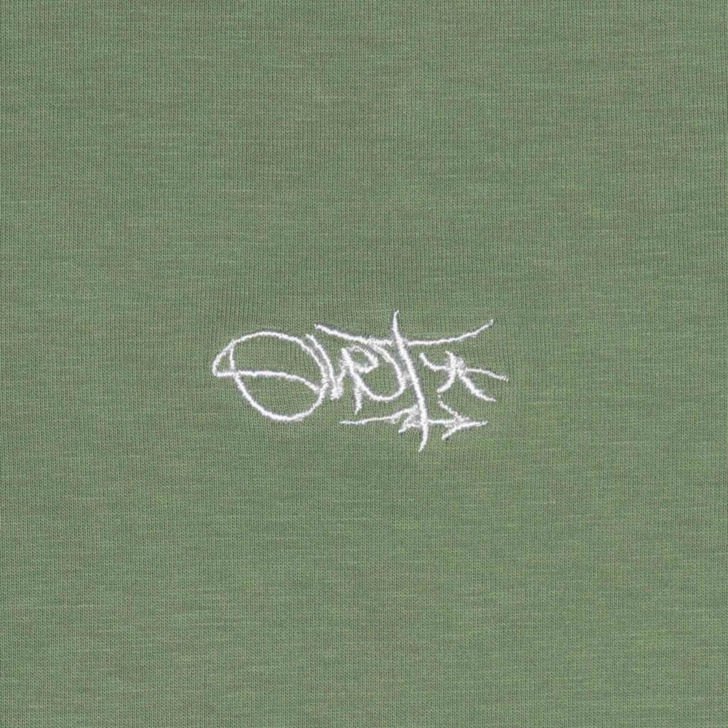 Streetwear Green tshirt with Tag Design