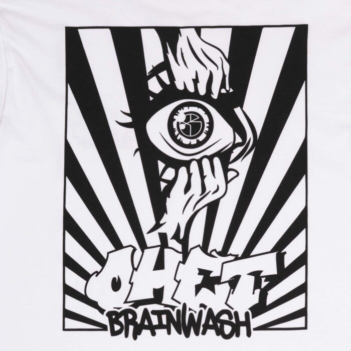 white t-shirt with black eye graphic – ohet clothing