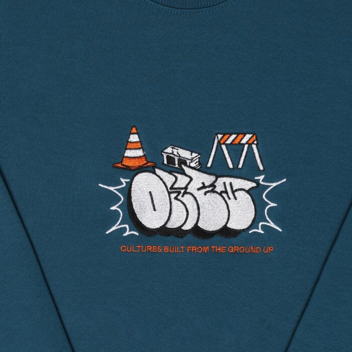 Petrol Crewneck Cultures detail