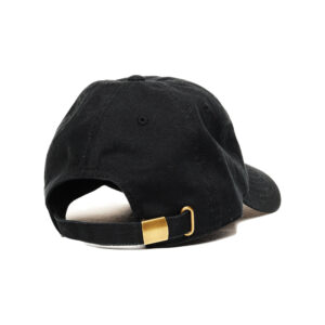 black cotton cap with white OHET embroidery – ohet clothing