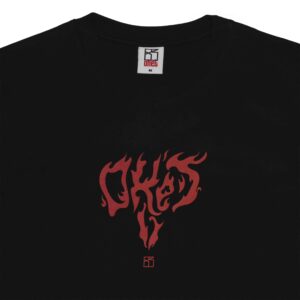 Black T-shirt Flames Details