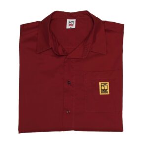 Bordeaux Button-up Shirt Ohet Logo details1