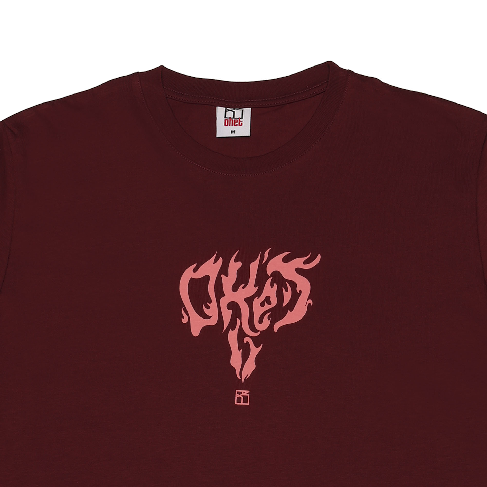 Bordeaux Flames T-shirt details