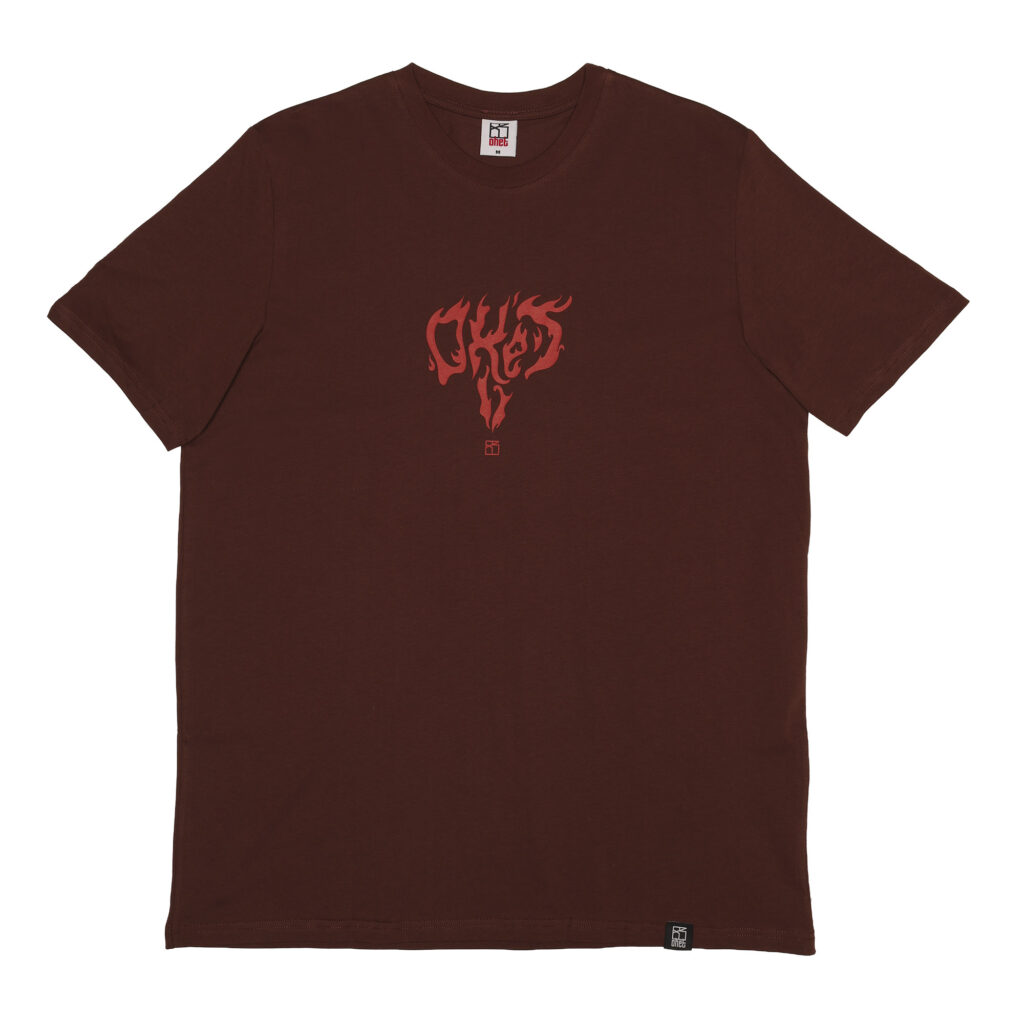 Brown T-shirt Flames