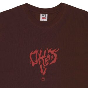 Brown T-shirt Flames details