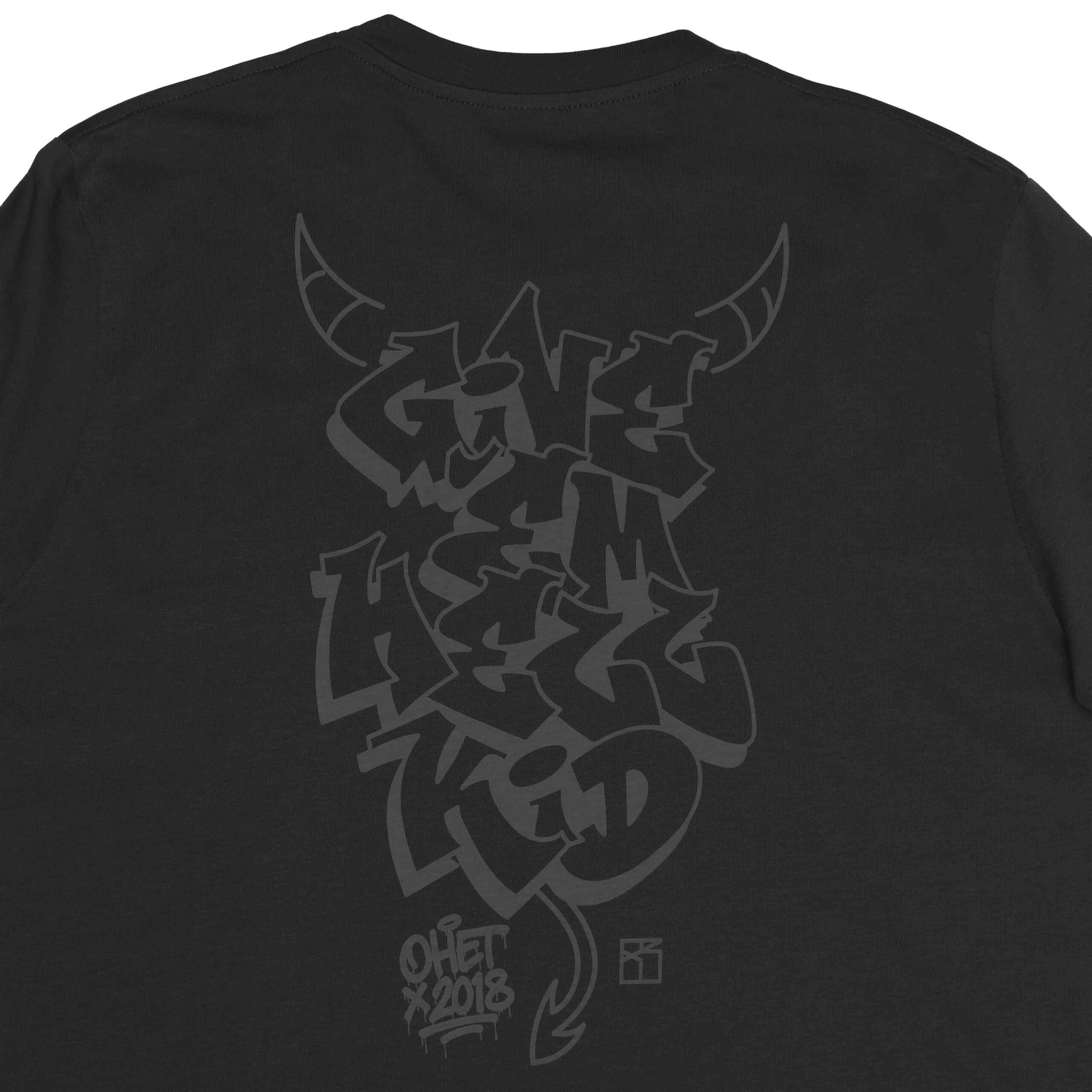Grey T-shirt Straight to Hell Back