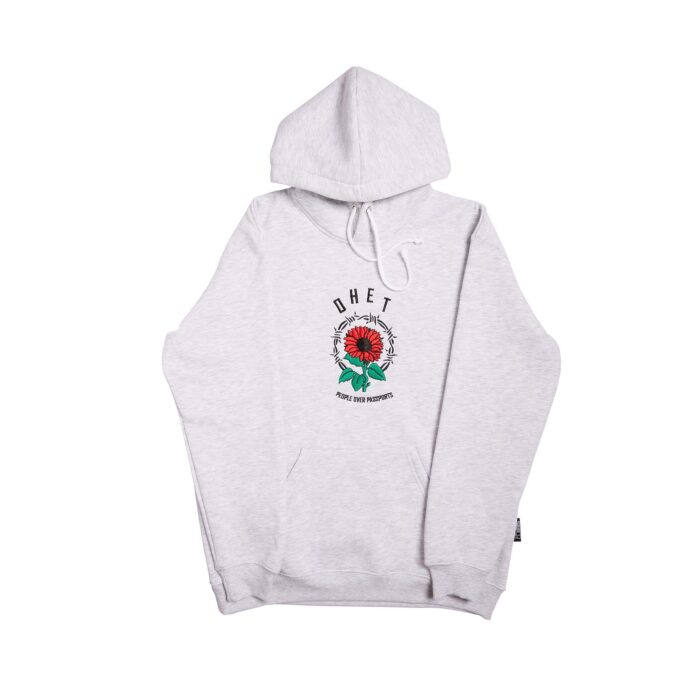 Light Grey Hoodie Sunflower