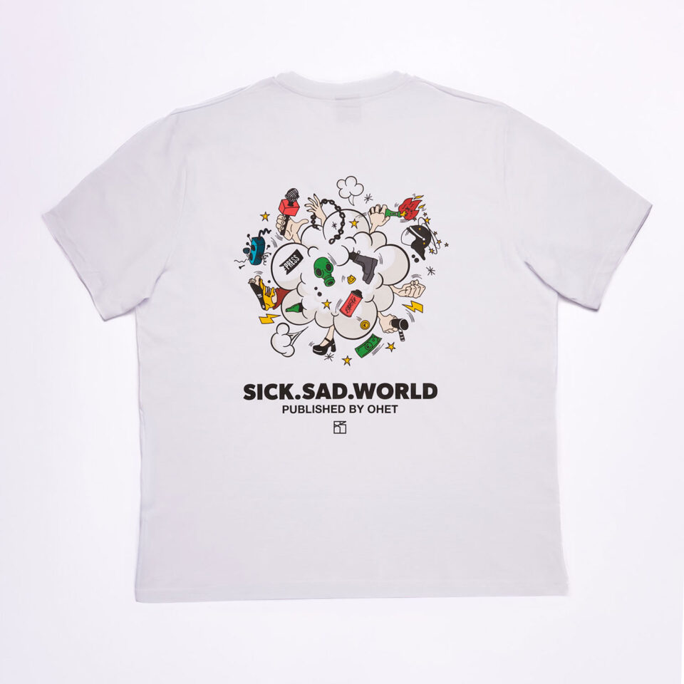 White T-shirt Ohet Fight Cloud