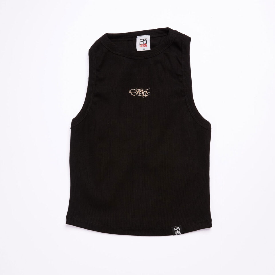 Black Ribbed Tank Top Ohet