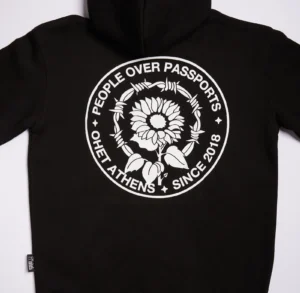 Black Hoodie People over Passports_Back