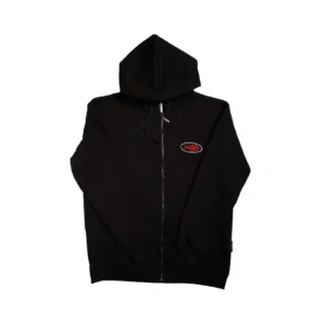 Black Zip Hoodie Nametag