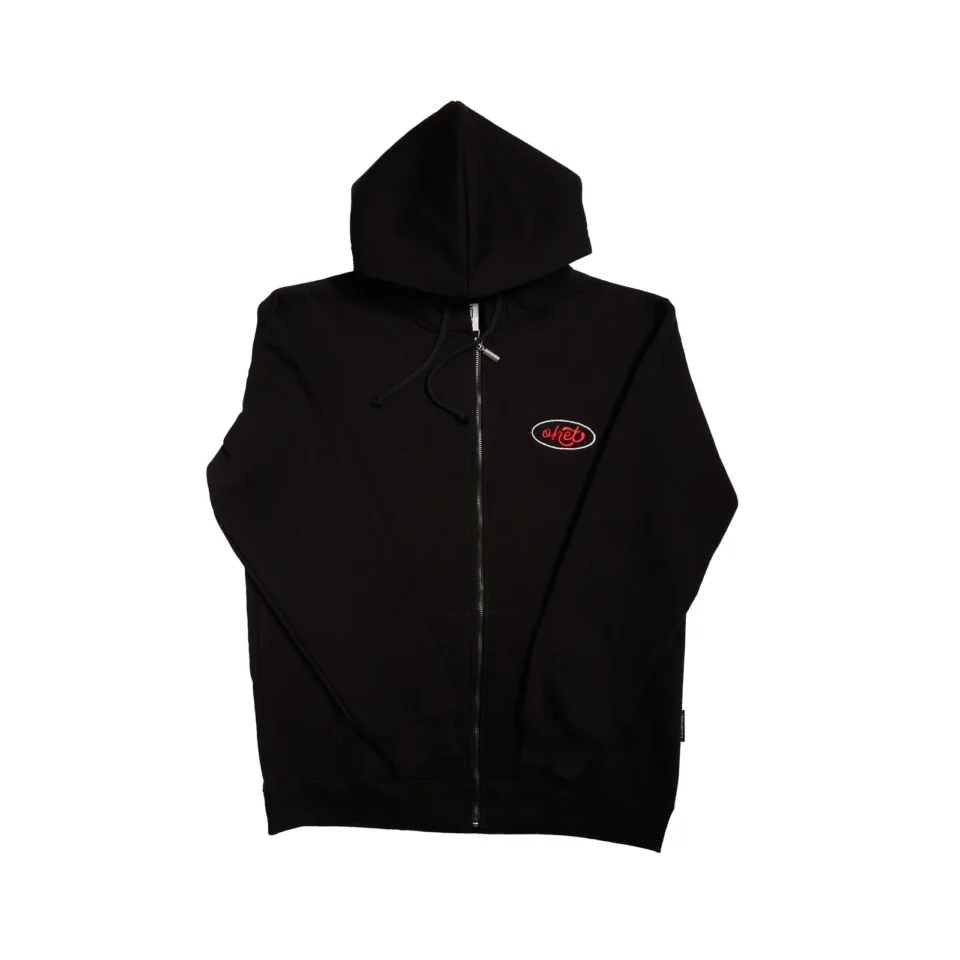 Black Zip Hoodie Nametag