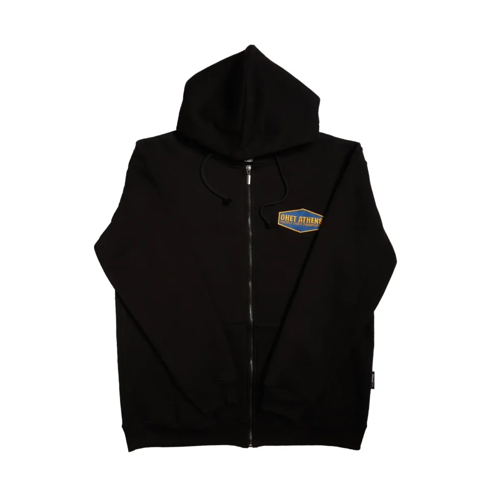 Black Zip Hoodie Patch