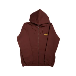 Brown Zip Hoodie Nametag