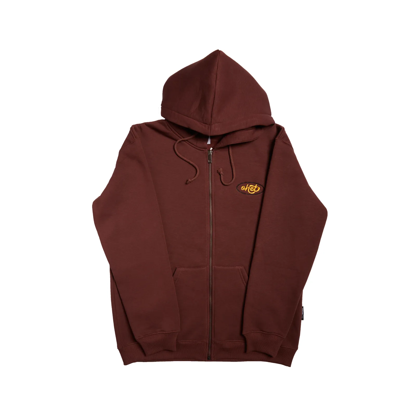 Brown Zip Hoodie Nametag