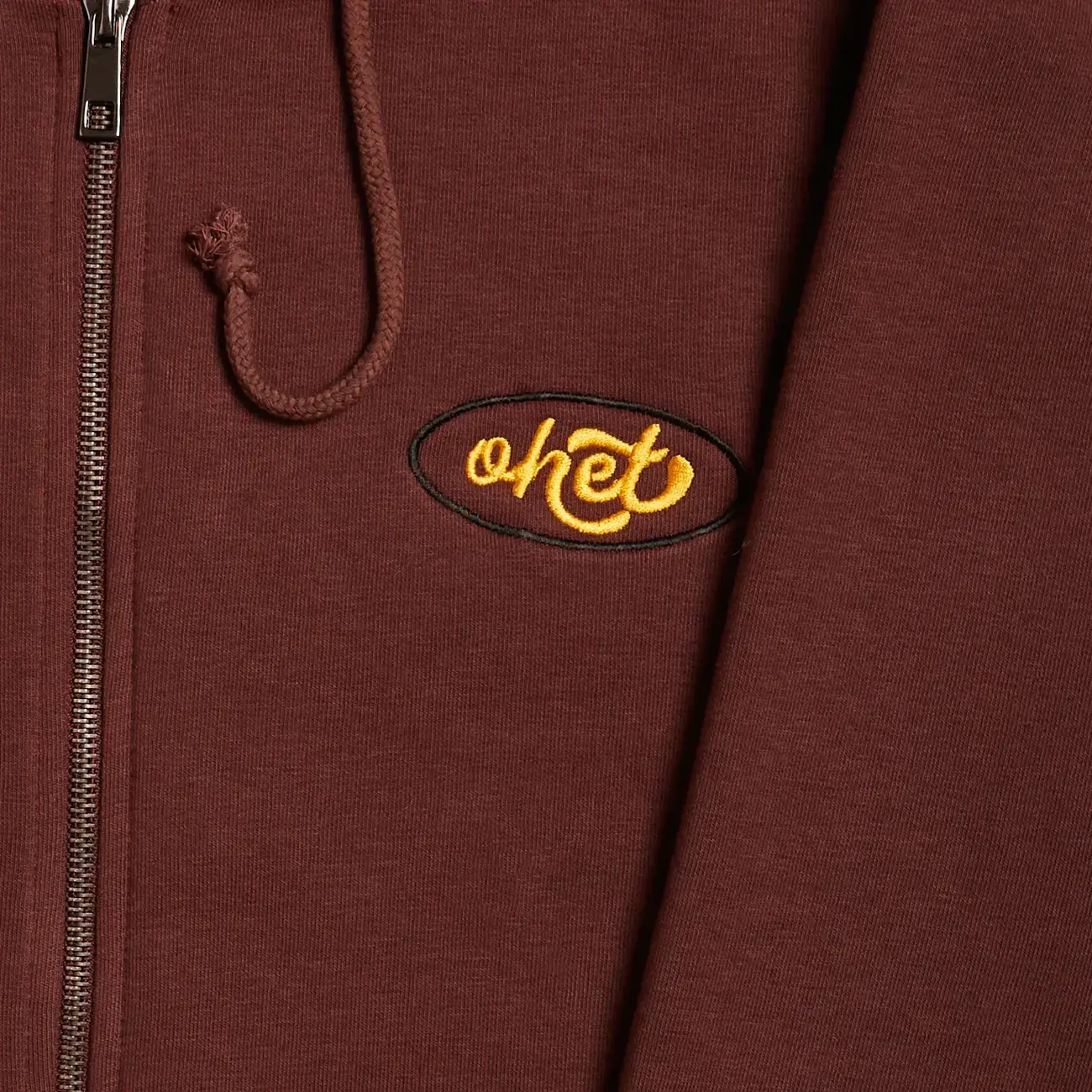 Brown Zip Hoodie Nametag_Details
