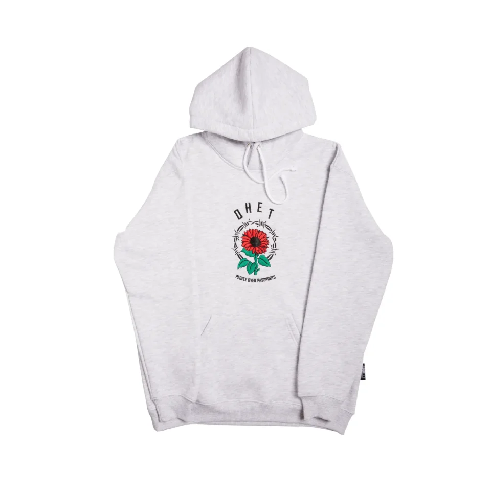 Light Grey Hoodie Sunflower