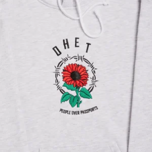 Light Grey Hoodie Sunflower