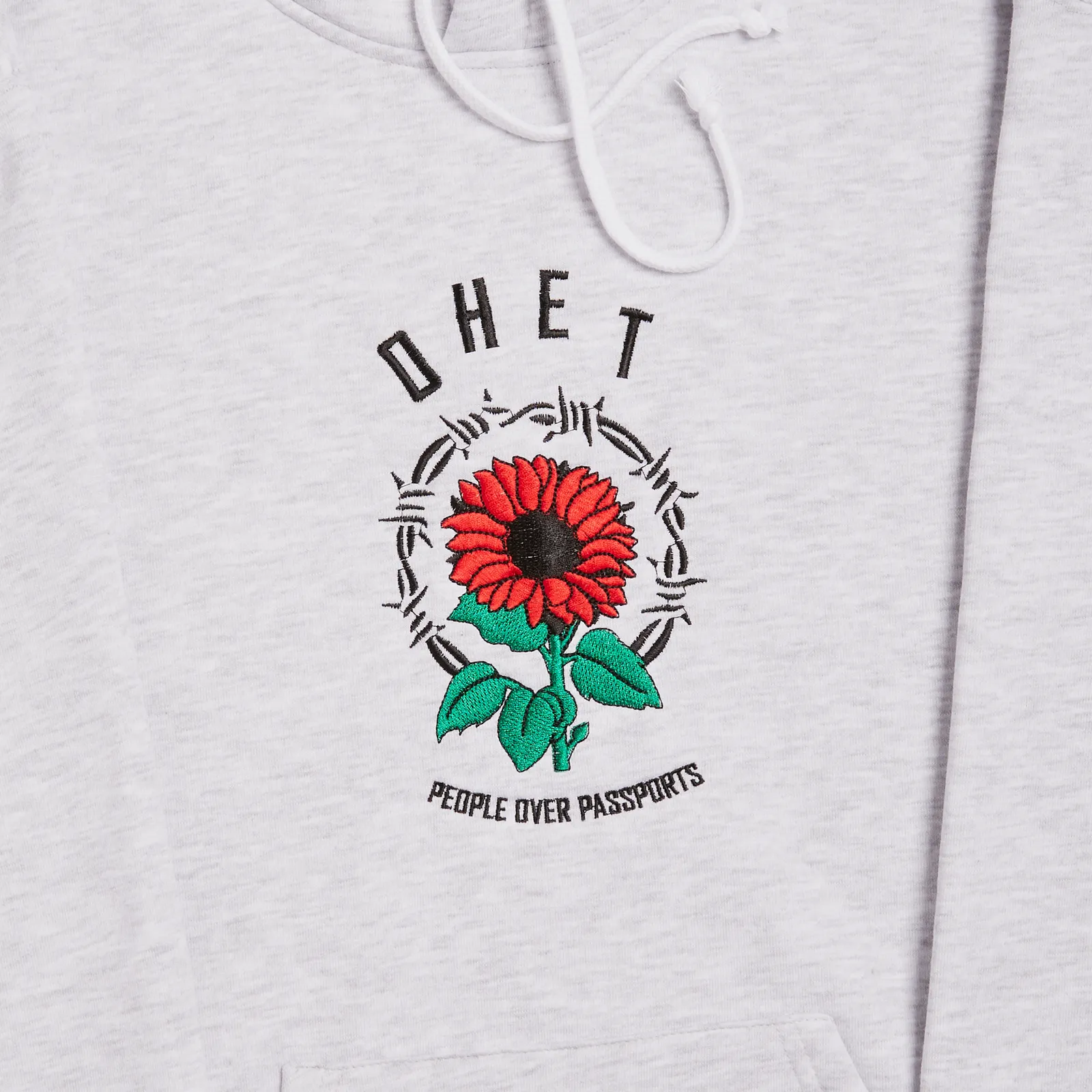 Light Grey Hoodie Sunflower